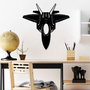Wallity F-22 RAPTOR Escultura de Pared de Metal Negra
